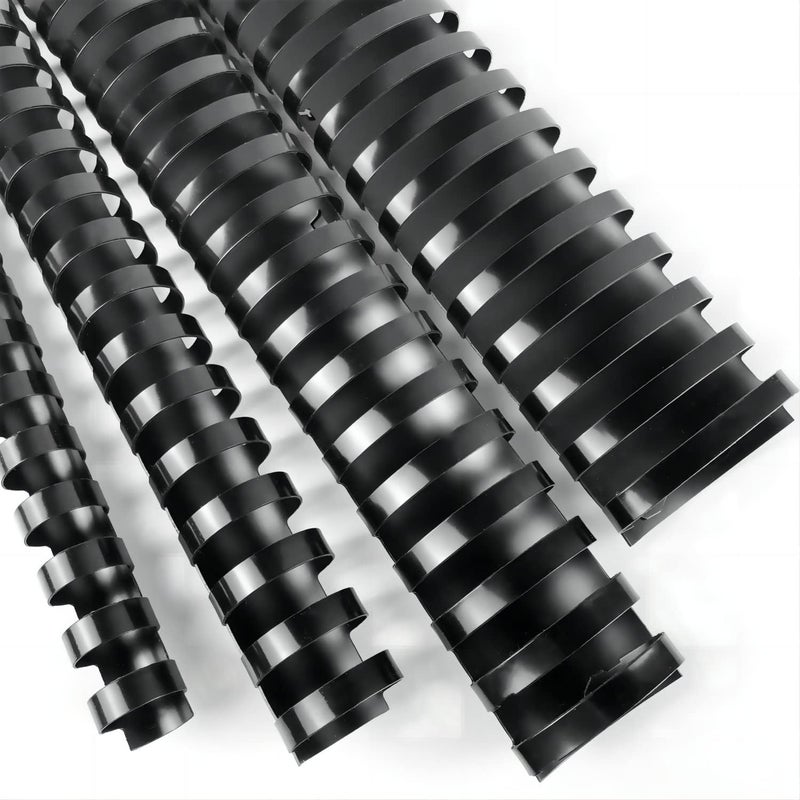 HOUYEE 40 Pack Multi-Size Ring Binding Combs: 5/8 Inch, 1 Inch, 1-1/2 Inch,2 Inch,Letter Size Black Plastic Spines - Image 1